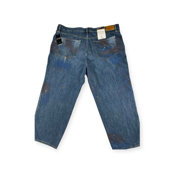 Lauren Ralph Lauren High-Rise Relaxed Crop Blue Denim Jeans Atlas Wash - Picture 2 of 8